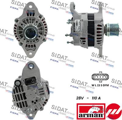 Sidat A24MH0127AS - Alternatore www.autoricambi360.it