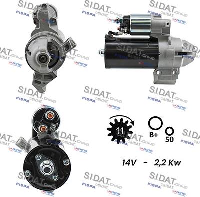 Sidat S12BH0431 - Motorino d'avviamento www.autoricambi360.it