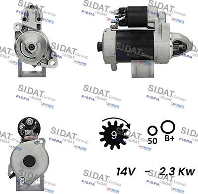 Sidat S12BH0598A2 - Motorino d'avviamento www.autoricambi360.it