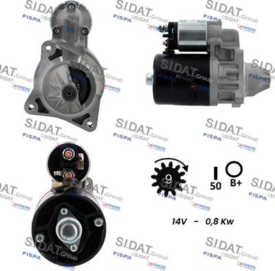 Sidat S12BH0612A2 - Motorino d'avviamento www.autoricambi360.it