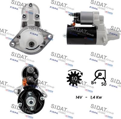 Sidat S12BH0075A2 - Motorino d'avviamento www.autoricambi360.it