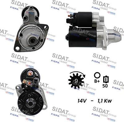 Sidat S12BH0070A2 - Motorino d'avviamento www.autoricambi360.it