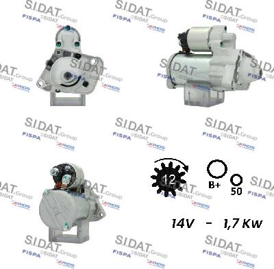Sidat S12BH0120 - Motorino d'avviamento www.autoricambi360.it