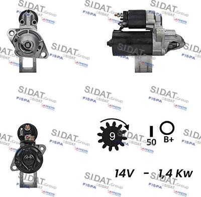 Sidat S12BH0339A2 - Motorino d'avviamento www.autoricambi360.it