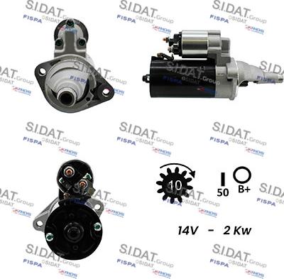 Sidat S12BH0231A2 - Motorino d'avviamento www.autoricambi360.it