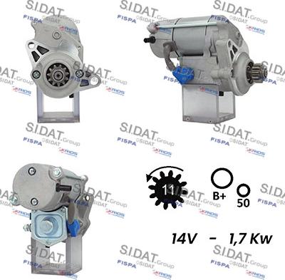 Sidat S12DE0642A2 - Motorino d'avviamento www.autoricambi360.it