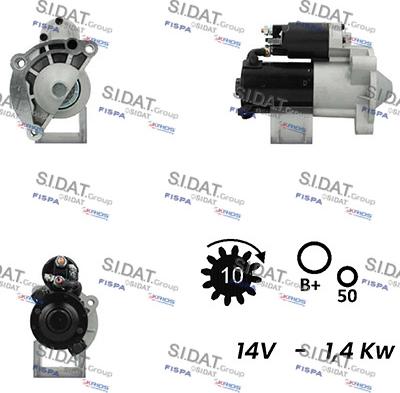 Sidat S12MH0005A2 - Motorino d'avviamento www.autoricambi360.it