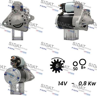 Sidat S12MH0365 - Motorino d'avviamento www.autoricambi360.it