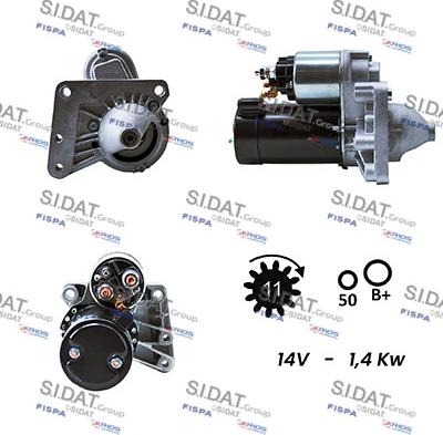 Sidat S12VA0001 - Motorino d'avviamento www.autoricambi360.it