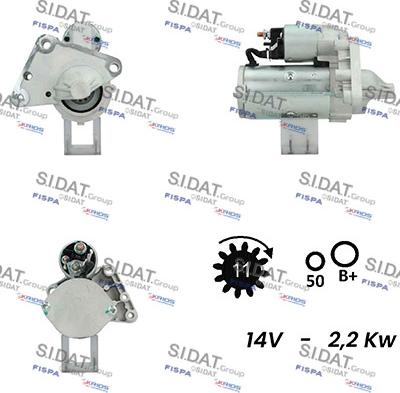 Sidat S12VA0153A2 - Motorino d'avviamento www.autoricambi360.it