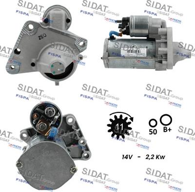 Sidat S12VA0153 - Motorino d'avviamento www.autoricambi360.it