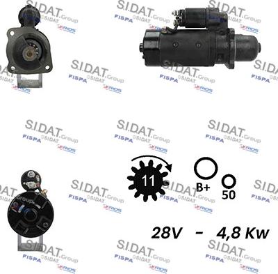 Sidat S24BH0152A2 - Motorino d'avviamento www.autoricambi360.it