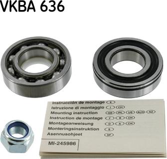 SKF VKBA 636 - Kit cuscinetto ruota www.autoricambi360.it