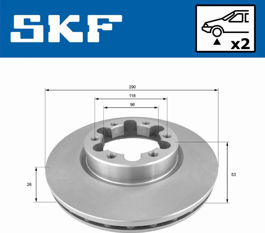 SKF VKBD 80493 V2 - Discofreno www.autoricambi360.it