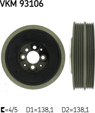 SKF VKM 93106 - Puleggia cinghia, Albero a gomiti www.autoricambi360.it