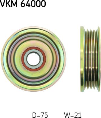 SKF VKM 64000 - Galoppino / Guidacinghia, Cinghia Poly-V www.autoricambi360.it
