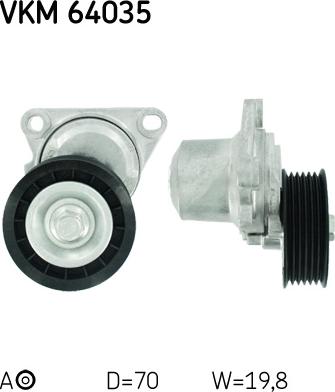 SKF VKM 64035 - Galoppino / Guidacinghia, Cinghia Poly-V www.autoricambi360.it