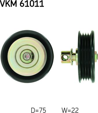 SKF VKM 61011 - Galoppino / Guidacinghia, Cinghia Poly-V www.autoricambi360.it