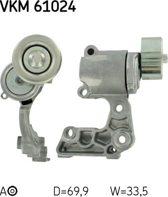 SKF VKM 61024 - Galoppino / Guidacinghia, Cinghia Poly-V www.autoricambi360.it