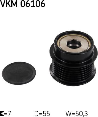 SKF VKM 06106 - Puleggia cinghia, Alternatore www.autoricambi360.it