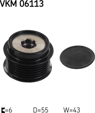 SKF VKM 06113 - Puleggia cinghia, Alternatore www.autoricambi360.it