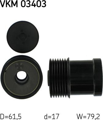 SKF VKM 03403 - Puleggia cinghia, Alternatore www.autoricambi360.it