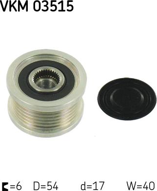 SKF VKM 03515 - Puleggia cinghia, Alternatore www.autoricambi360.it