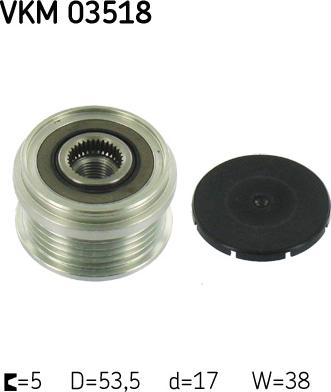 SKF VKM 03518 - Puleggia cinghia, Alternatore www.autoricambi360.it