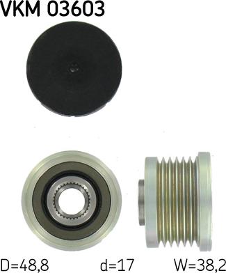 SKF VKM 03603 - Puleggia cinghia, Alternatore www.autoricambi360.it