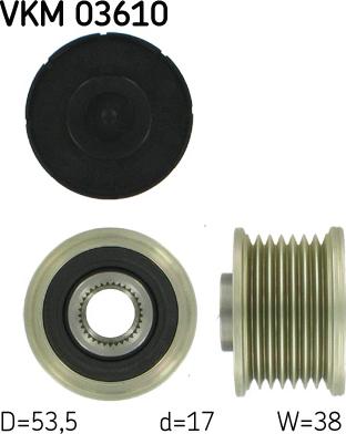 SKF VKM 03610 - Puleggia cinghia, Alternatore www.autoricambi360.it