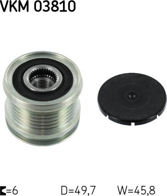 SKF VKM 03810 - Puleggia cinghia, Alternatore www.autoricambi360.it