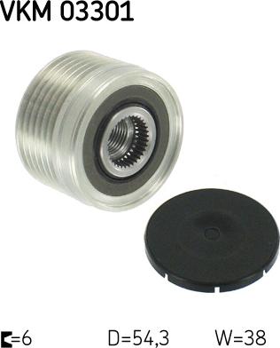 SKF VKM 03301 - Puleggia cinghia, Alternatore www.autoricambi360.it