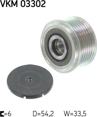 SKF VKM 03302 - Puleggia cinghia, Alternatore www.autoricambi360.it