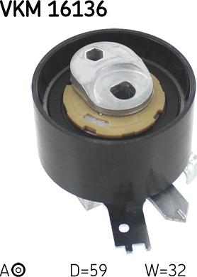 SKF VKM 16136 - Rullo tenditore, Cinghia dentata www.autoricambi360.it
