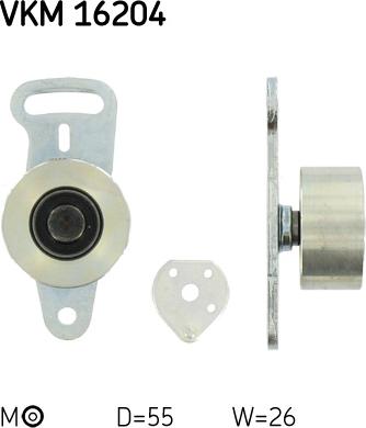SKF VKM 16204 - Rullo tenditore, Cinghia dentata www.autoricambi360.it