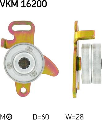 SKF VKM 16200 - Rullo tenditore, Cinghia dentata www.autoricambi360.it