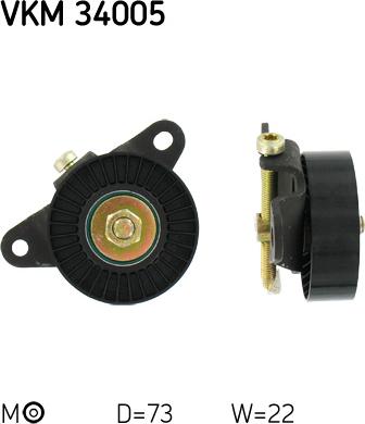 SKF VKM 34005 - Tendicinghia, Cinghia Poly-V www.autoricambi360.it