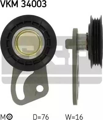 SKF VKM34003 - Galoppino / Guidacinghia, Cinghia Poly-V www.autoricambi360.it