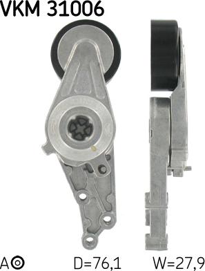 SKF VKM 31006 - Galoppino / Guidacinghia, Cinghia Poly-V www.autoricambi360.it