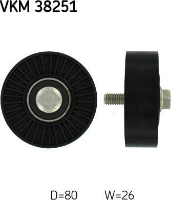 SKF VKM 38251 - Galoppino / Guidacinghia, Cinghia Poly-V www.autoricambi360.it