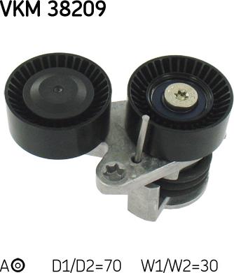 SKF VKM 38209 - Galoppino / Guidacinghia, Cinghia Poly-V www.autoricambi360.it