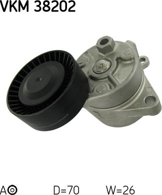 SKF VKM 38202 - Galoppino / Guidacinghia, Cinghia Poly-V www.autoricambi360.it