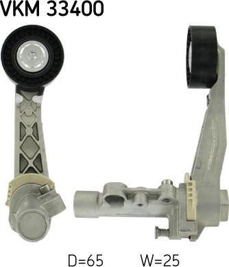 SKF VKM 33400 - Galoppino / Guidacinghia, Cinghia Poly-V www.autoricambi360.it