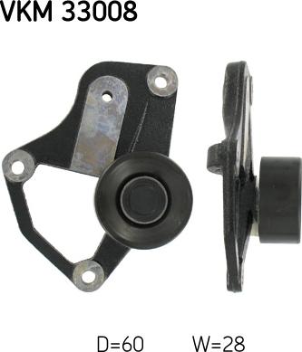 SKF VKM33008 - Galoppino / Guidacinghia, Cinghia Poly-V www.autoricambi360.it