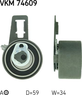 SKF VKM 74609 - Rullo tenditore, Cinghia dentata www.autoricambi360.it