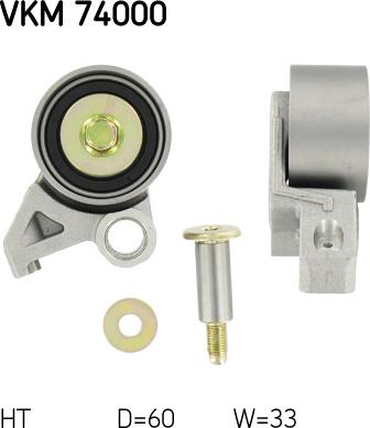 SKF VKM 74000 - Rullo tenditore, Cinghia dentata www.autoricambi360.it