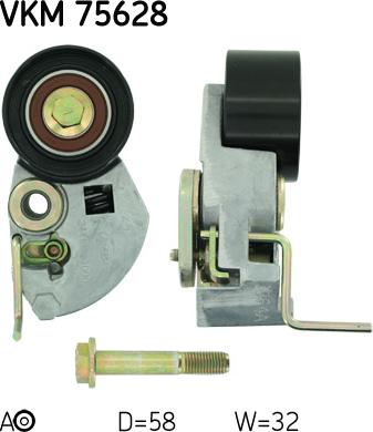 SKF VKM 75628 - Rullo tenditore, Cinghia dentata www.autoricambi360.it
