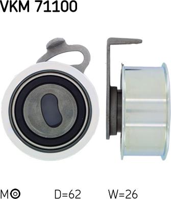 SKF VKM 71100 - Rullo tenditore, Cinghia dentata www.autoricambi360.it