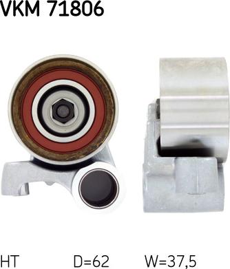 SKF VKM 71806 - Rullo tenditore, Cinghia dentata www.autoricambi360.it