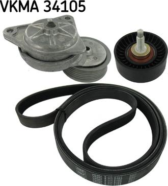 SKF VKMA 34105 - Kit Cinghie Poly-V www.autoricambi360.it